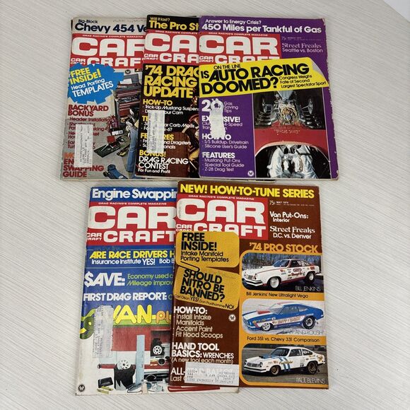 Vintage Car Craft Magazine 1974 Lot Of 5 - Picture 1 of 6